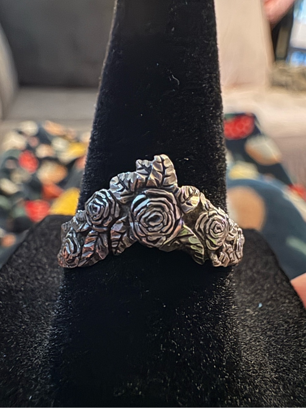 Sterling Silver Flower Crown Ring